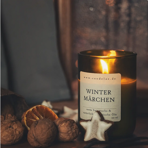 Sojakerze Wintermärchen